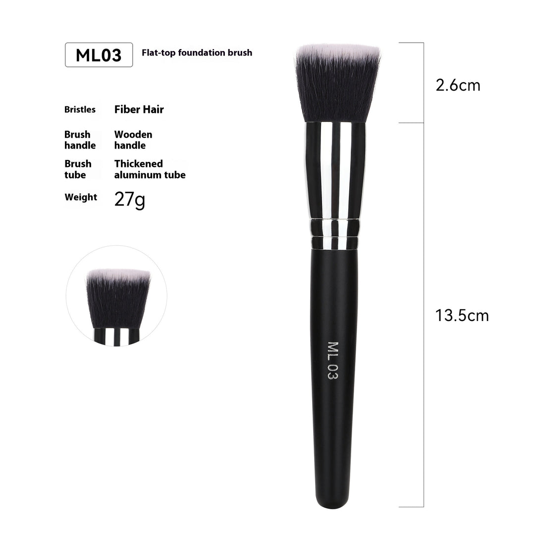 🖌️ 32-Piece Professional Makeup Brush Set – Wooden Handle Brushes with Leather Storage Bag 💄✨