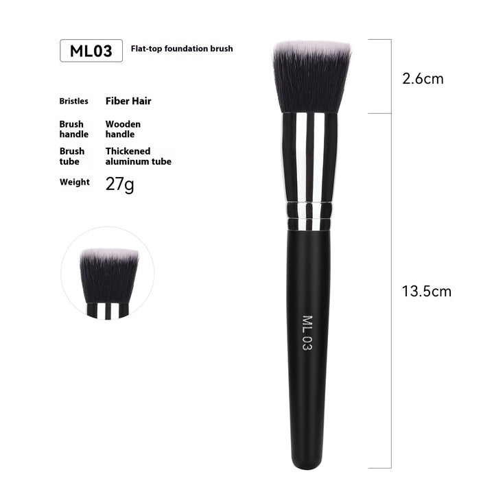 🖌️ 32-Piece Professional Makeup Brush Set – Wooden Handle Brushes with Leather Storage Bag 💄✨