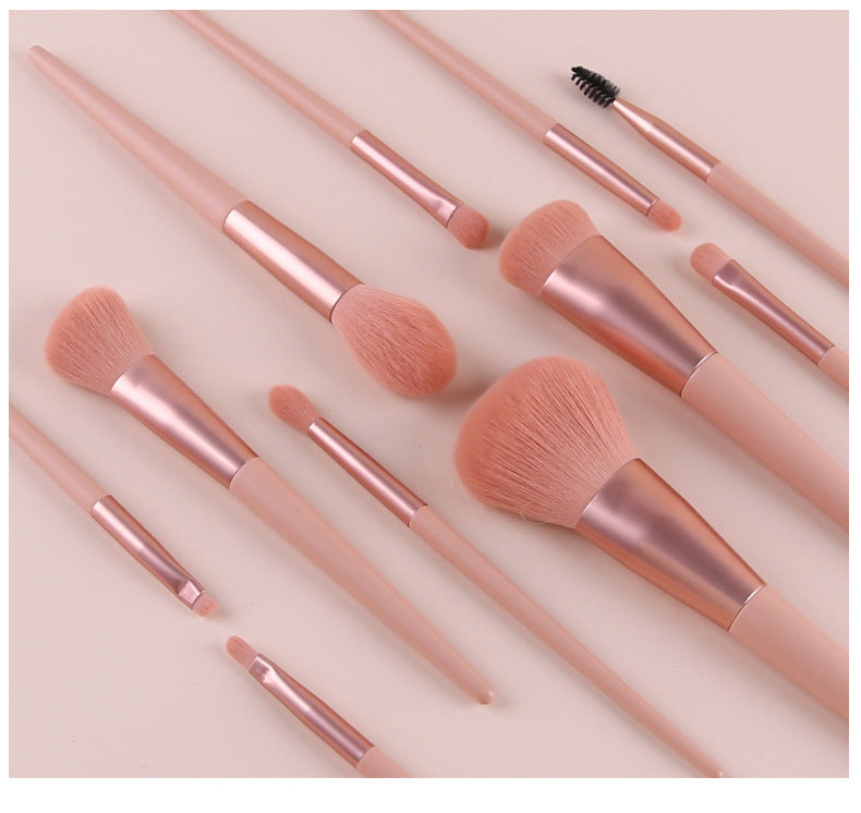 ✨ 11-Piece Makeup Brush Set — Wooden Handle Beauty Tools 💄