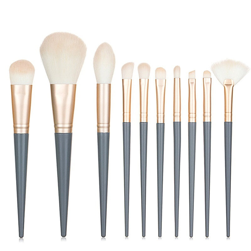 ✨ 10-Piece Complete Makeup Brush Set — Foundation, Powder & Eyeshadow 💄