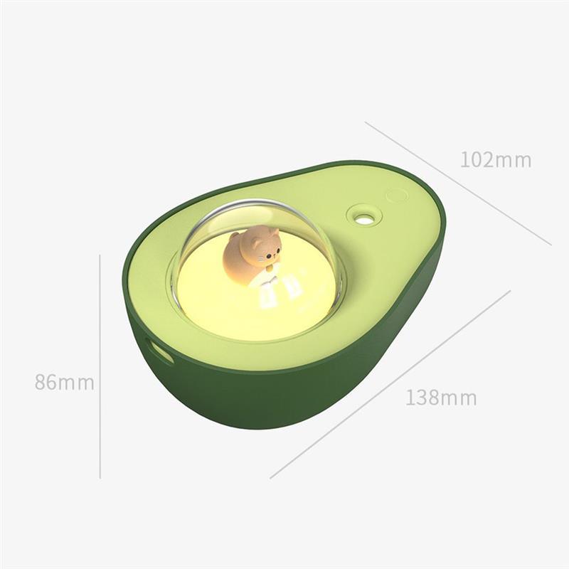 🥑💧 Avocado Mini Humidifier | USB Rechargeable Night Light Mist Sprayer