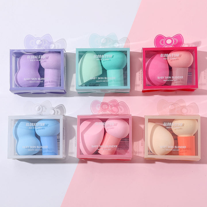 💄🍄 2-Pack Mushroom Head Beauty Blender Set