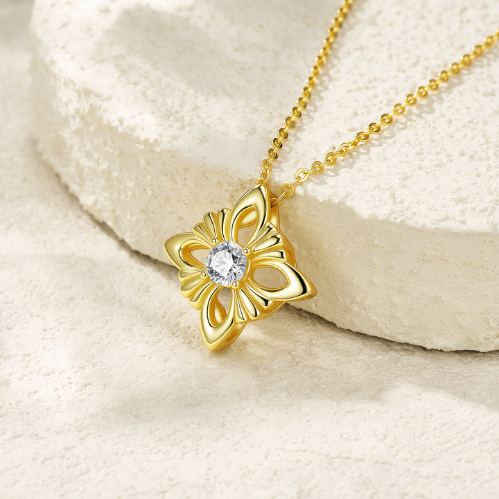 💎 0.5-Carat Moissanite Pendant Necklace – Gold-Plated S925 Silver / Platinum-Plated Finish (4.4g) 💎