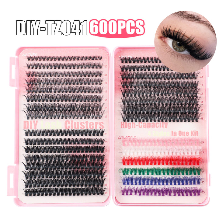 👁️✨ DIY Segmented Natural High-Volume Lash Kit – Large Cluster Set