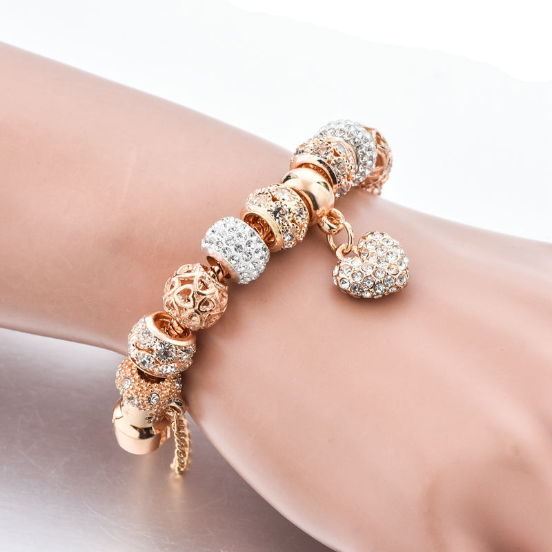 Golden Full Diamond Love Bracelet