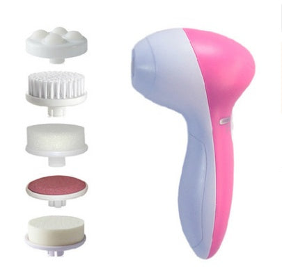 💖✨ 5-in-1 Electric Facial Cleansing Instrument | Multi-Head Skin Care & Massage Beauty Device