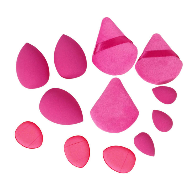 💄✨ Solid Color Cosmetic Egg | 12-Piece Mini Thumb Puff Set