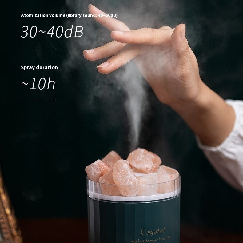 🧂💡 Salt Light Humidifier | USB Aroma Diffuser with Colorful Glow ✨