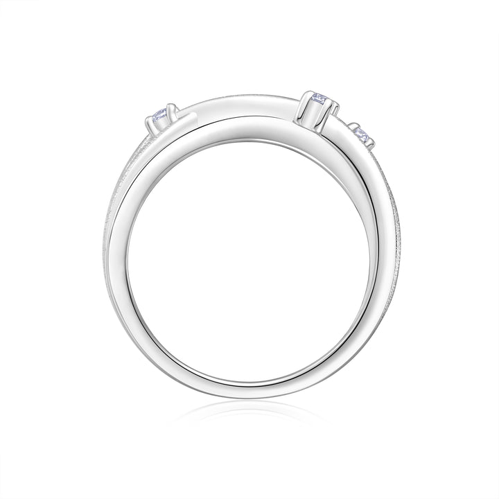 💍 Minimalist Moissanite Ring – Platinum-Plated S925 Silver (4.6g, Sizes 5–9) 💍