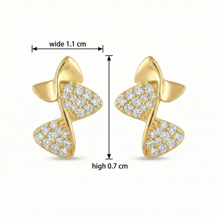 🎵 925 Sterling Silver Musical Note Stud Earrings with Sparkling Accents 🎵