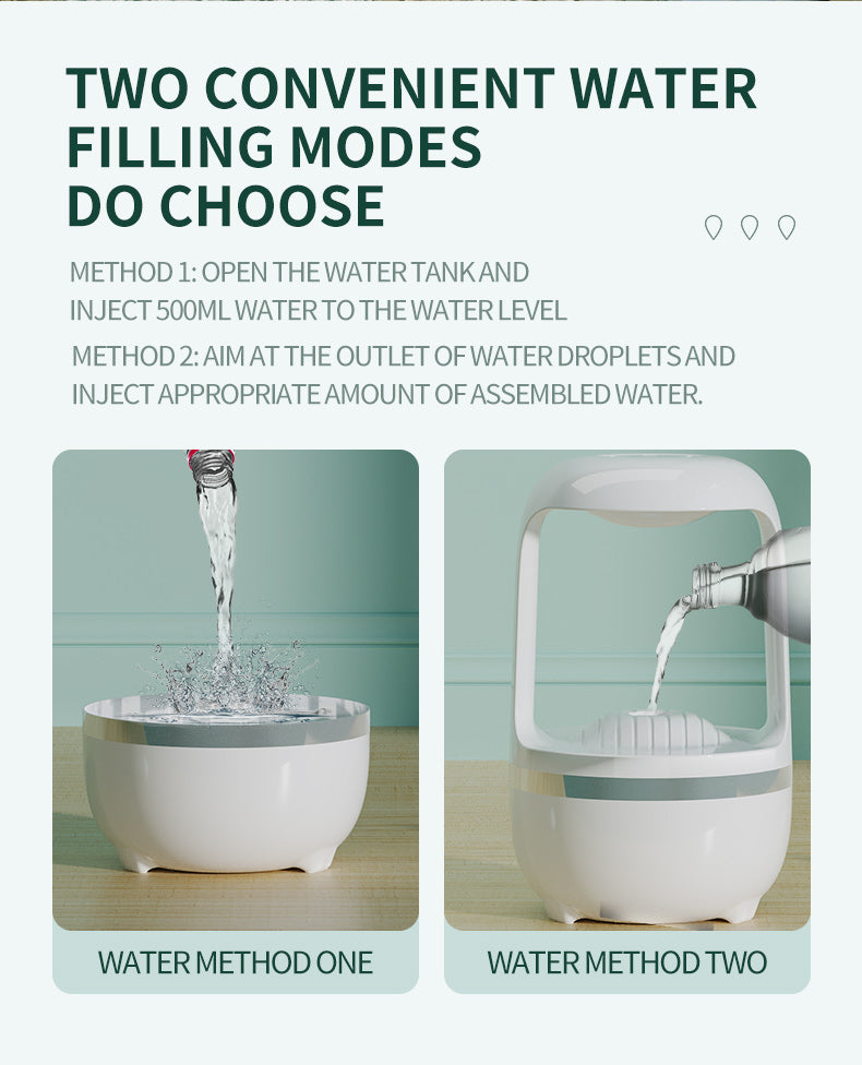 💧🌈 Anti-Gravity Water Drop Humidifier | Large Capacity Aromatherapy Mist Maker ✨
