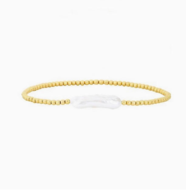 Simple & Versatile Baroque Freshwater Pearl Bracelet – Unisex Jewelry