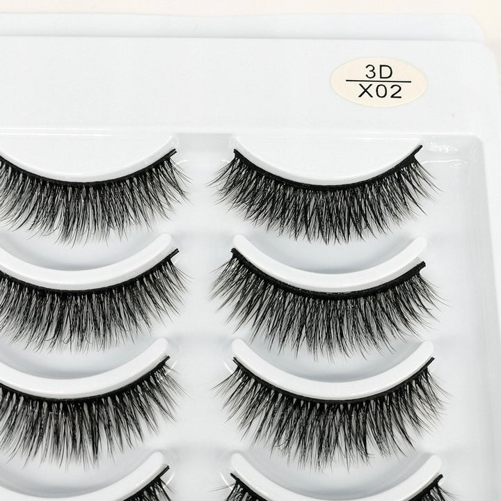 👁️✨ Natural Curling Soft Multilayer Stereoscopic Eyelashes – 10 Pairs