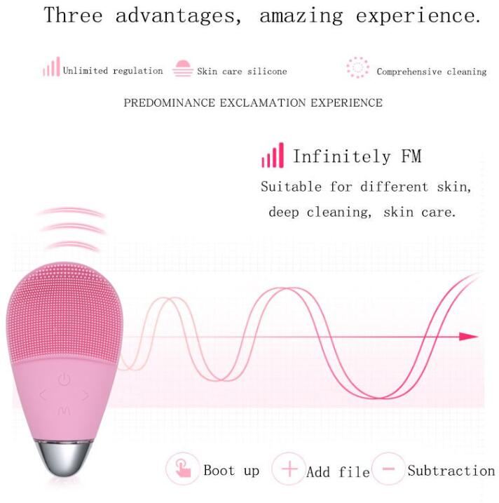 🧼💗 Electric Silicone Facial Cleansing Brush | Ultrasonic Deep Cleanser
