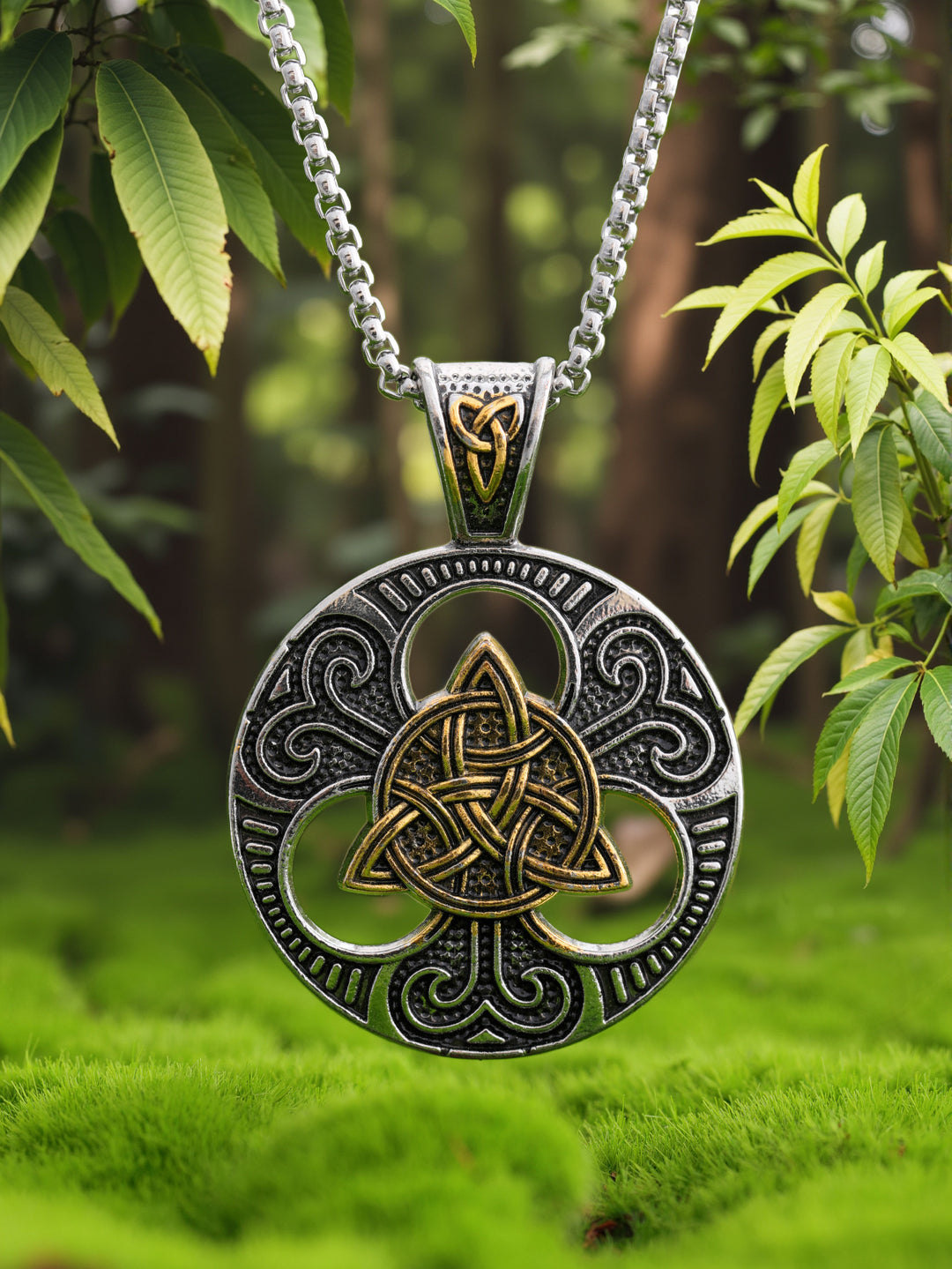 Unisex Vintage Viking Necklace – Nordic Style Metal Pendant Jewelry