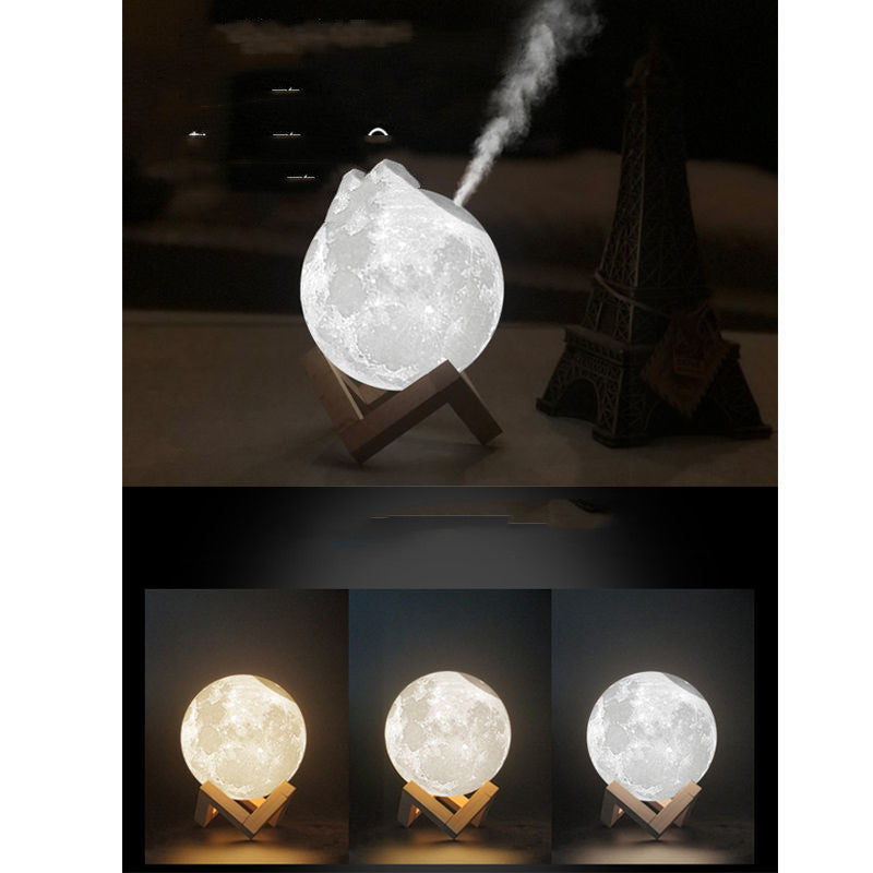 🌙💧 Lunar Humidifier | Moon Night Light Aromatherapy Mist Diffuser