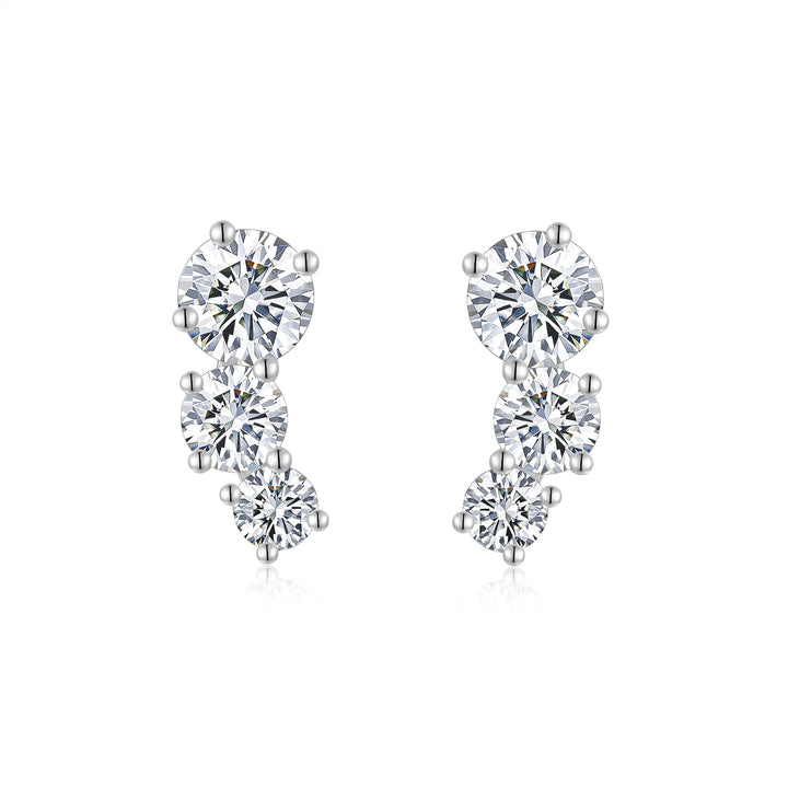 1-Carat Morganite Minimalist Earrings – Platinum-Plated S925 Silver