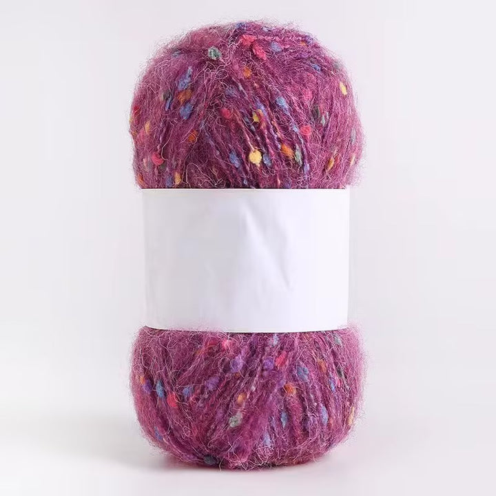 Colored Mohair Knitting Yarn – Soft Hand Woven Mohair Thread for Sweaters, Scarves & DIY Crafts