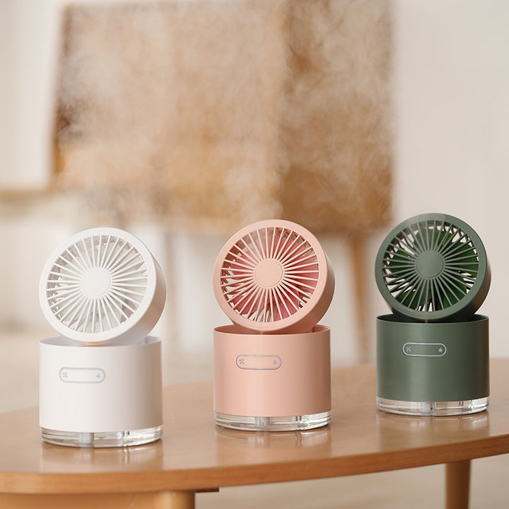 🌬️💧 Mini Spray Fan Humidifier | Portable Desktop Cooling Mist Fan ✨