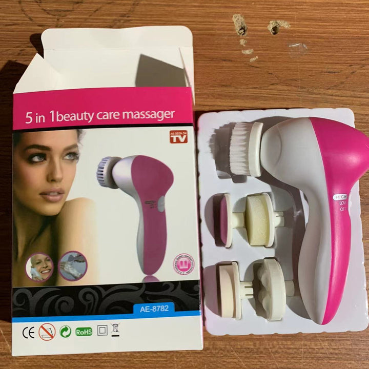 💖🧼 Five-in-One Facial Cleansing Instrument | Electric Rotating Facial Massager & Deep Clean Device