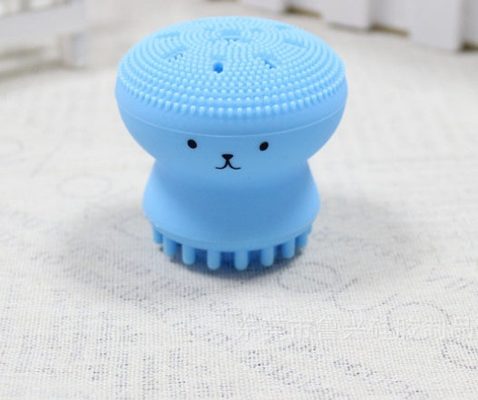🧼🐙 Cartoon Octopus Silicone Wash Brush | Foaming Facial Cleansing & Massage Brush