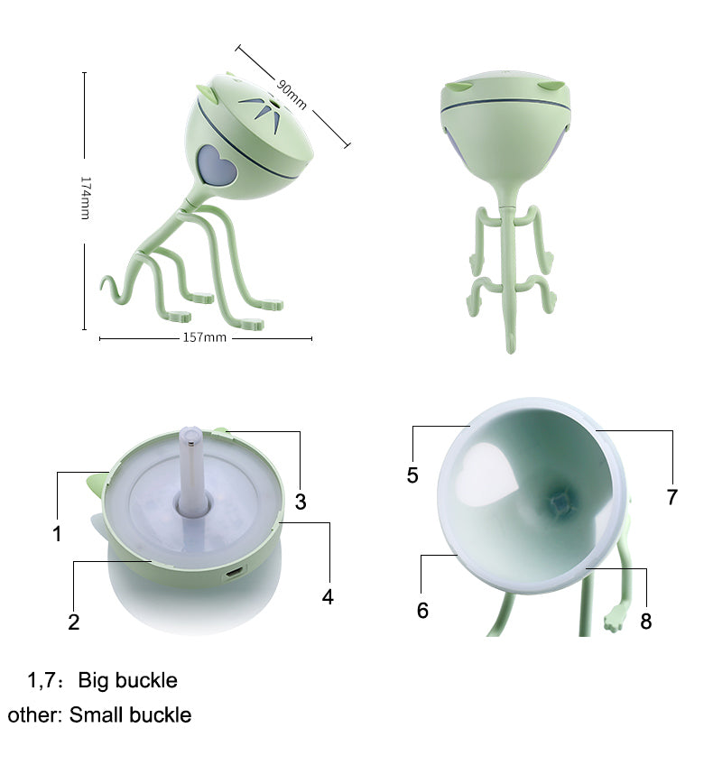 🐱💧 150ML Cat Ultrasonic Humidifier | LED Aroma Diffuser & Air Freshener 🌈✨