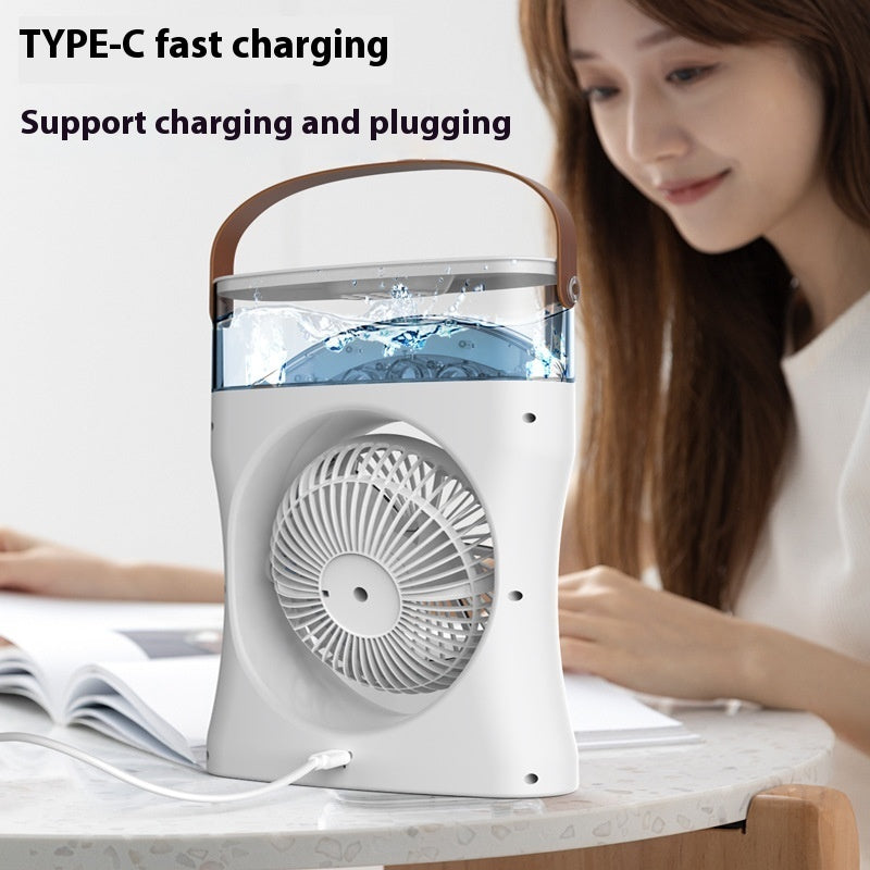 🌬️💧 Portable Misting Fan | Rechargeable Mini Air Cooler with Humidifier ❄️✨