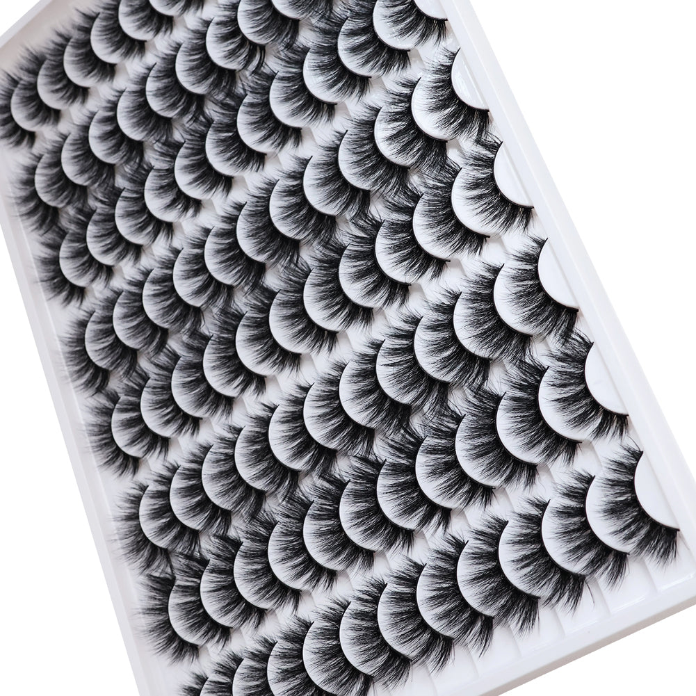 👁️✨ 3D False Eyelashes – Multi-Layered Realistic Soft & Comfortable Reusable Lashes