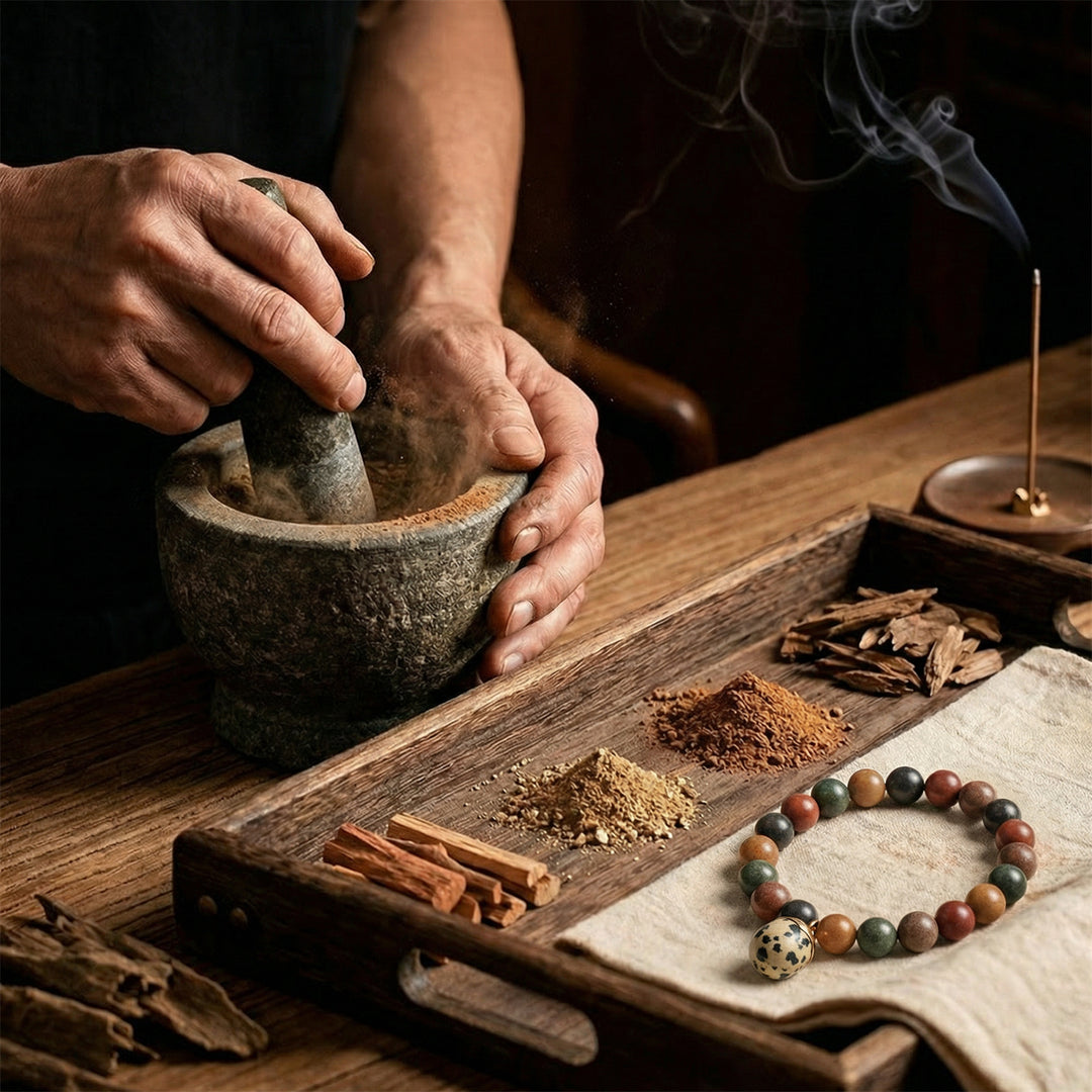 Chinese Herbal Bracelet – Lightweight Traditional Wellness Bead Jewelry