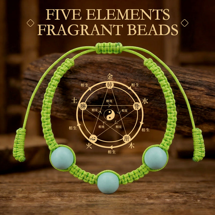 Chinese Herbal Metal Bead Bracelet – Lightweight Traditional Style Jewelry