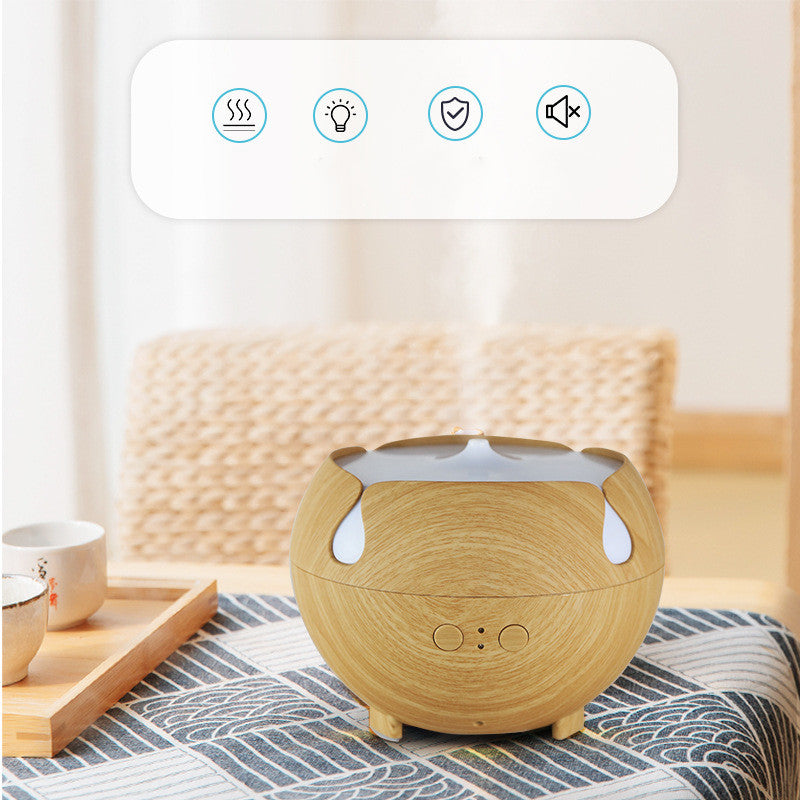 🌿🌫️ Household Heavy Fog Wood Grain Humidifier | Silent Aromatherapy Air Diffuser