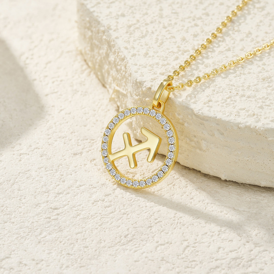 ✨ S925 Gold-Plated Minimalist Moissanite Pendant Necklace ✨