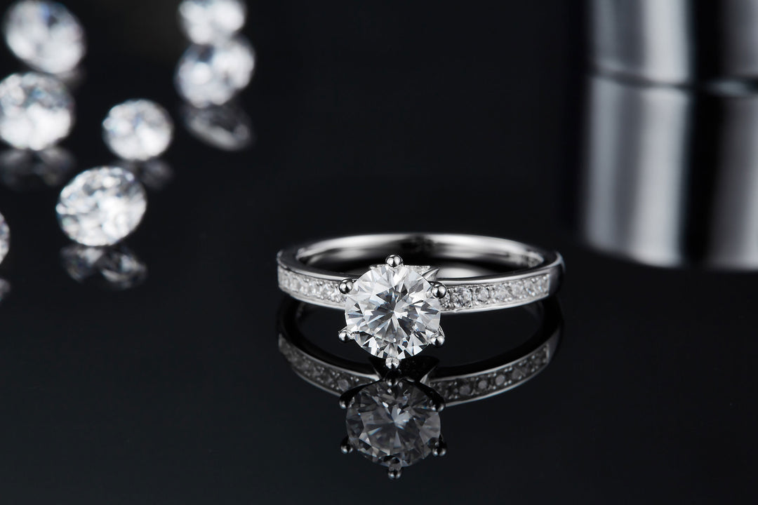 💍 1-Carat Moissanite Luxury Ring – Platinum-Plated S925 Silver (2.3g, Sizes 5–9) 💍