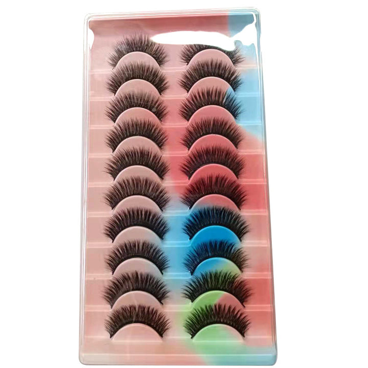 👁️✨ Women’s Fashion Soft Natural Long Eyelashes – 10 Pairs Set