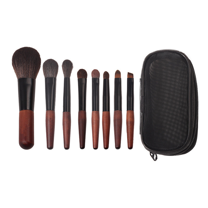 ✨ Portable Travel Mini Makeup Brush Set — Animal Hair Blend 💄🐾