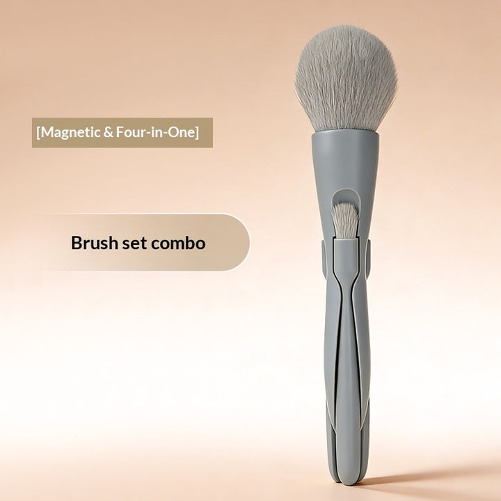 🖌️ Magnetic Portable Eyeshadow Brush – Compact Makeup Tool (West Lake Blue & Peach Pink) ✨