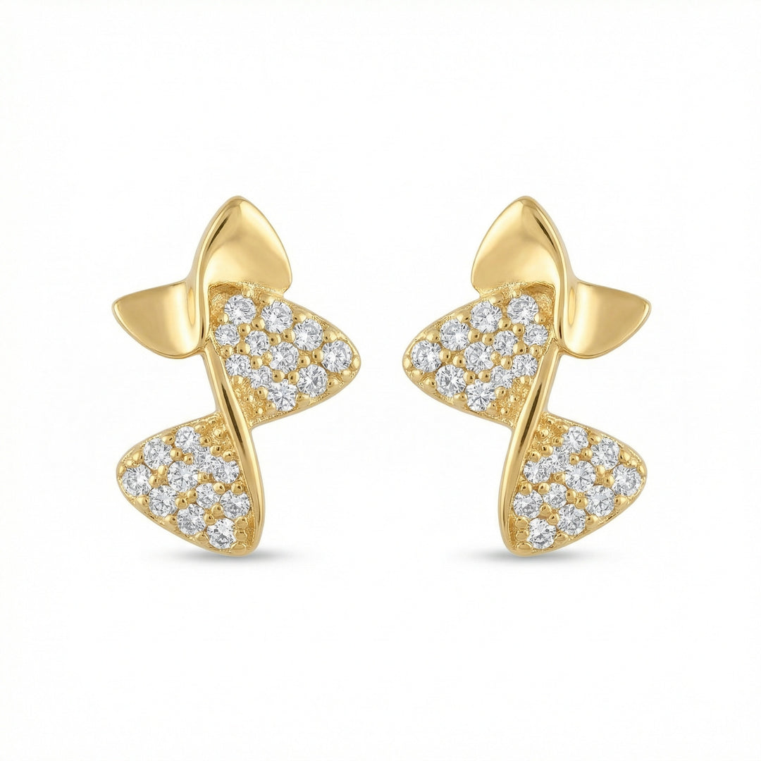 🎵 925 Sterling Silver Musical Note Stud Earrings with Sparkling Accents 🎵