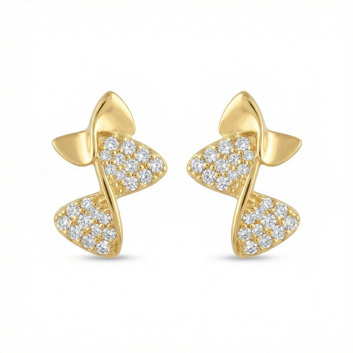 🎵 925 Sterling Silver Musical Note Stud Earrings with Sparkling Accents 🎵