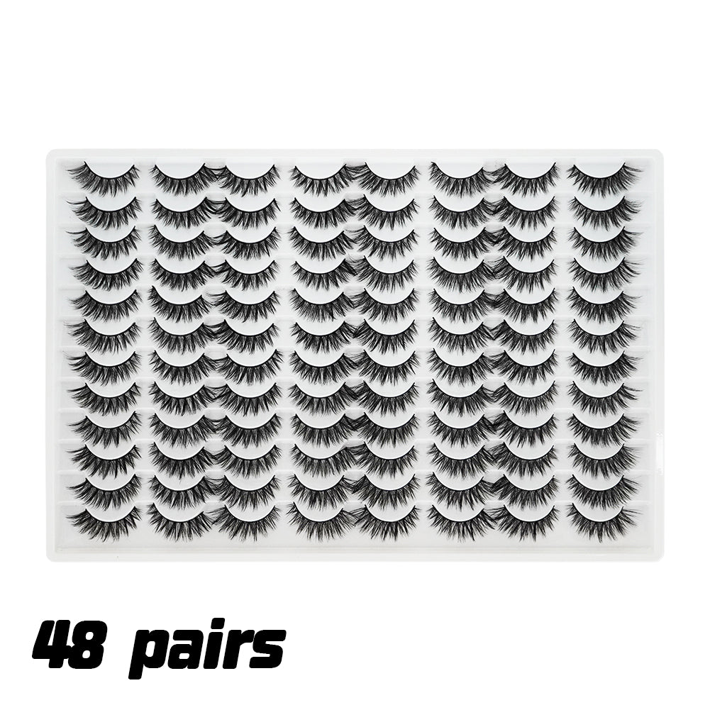 👁️✨ 3D False Eyelashes – Multi-Layered, Realistic, Soft & Comfortable Lashes
