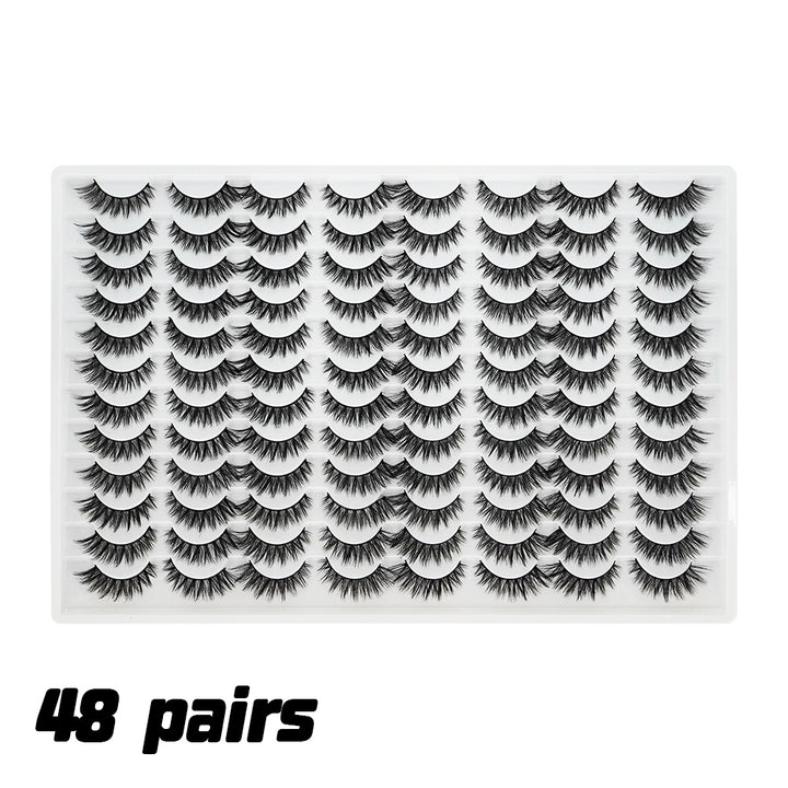 👁️✨ 3D False Eyelashes – Multi-Layered, Realistic, Soft & Comfortable Lashes