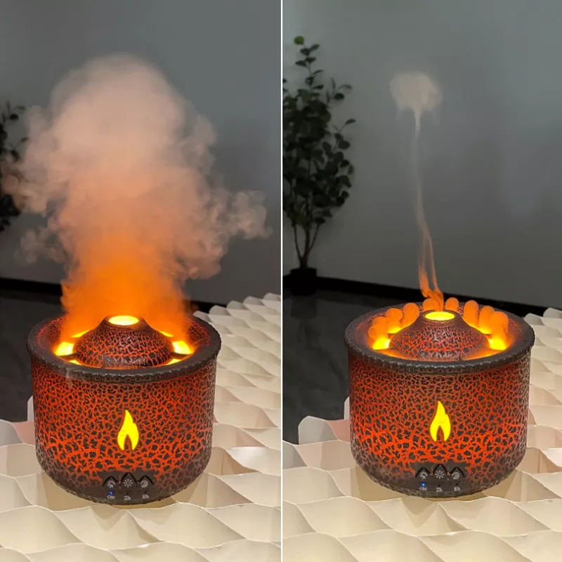 🔥🌋 Jellyfish Fire Volcano Humidifier | Portable Flame Aroma Diffuser ✨