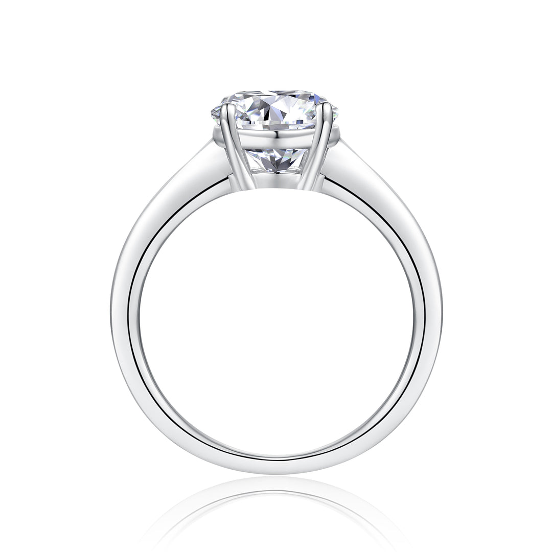 💍 Egg-Shaped Moissanite Double Rings – Platinum-Plated S925 Silver (8×12 mm) 💍