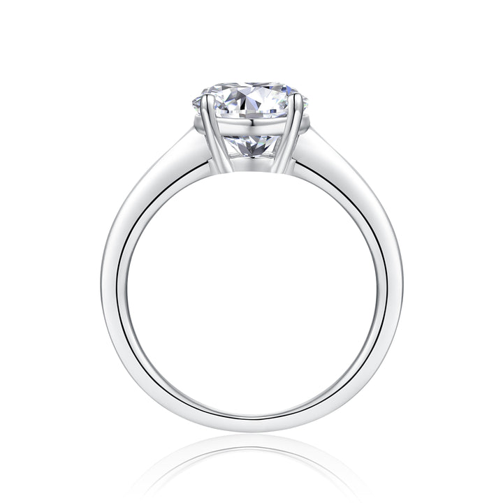 💍 Egg-Shaped Moissanite Double Rings – Platinum-Plated S925 Silver (8×12 mm) 💍