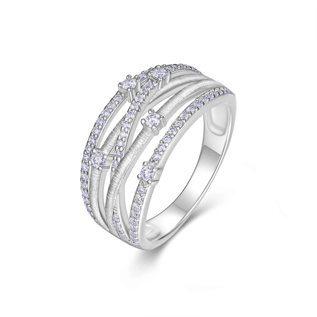 💍 Minimalist Moissanite Ring – Platinum-Plated S925 Silver (Sizes 5–9) 💍