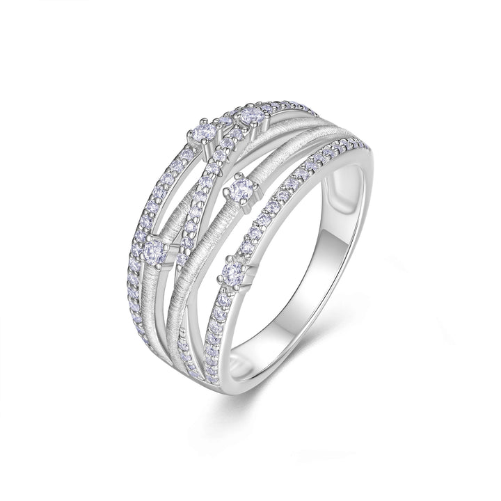 💍 Minimalist Moissanite Ring – Platinum-Plated S925 Silver (Sizes 5–9) 💍