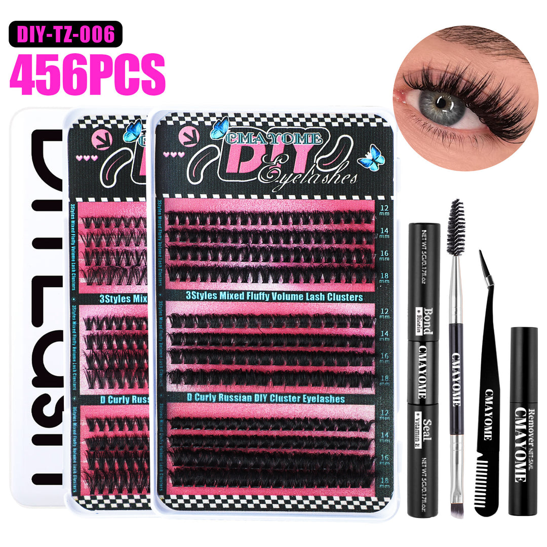 👁️✨ DIY 456 Clusters Large Capacity Eyelashes Assortment Pack – Lash Extension Kit