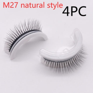 👁️✨ Reusable 3D Mink Lashes – Self-Adhesive Natural False Eyelashes (Glue-Free Silk Style)