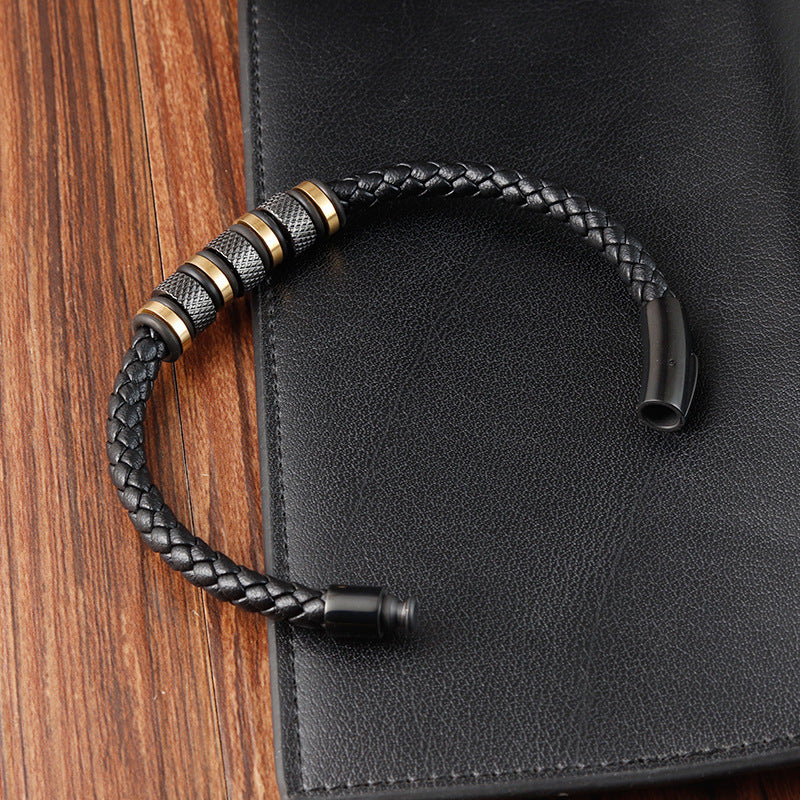 Simple & Fashionable Stainless Steel Bracelet – Men’s Geometric Titanium Steel Jewelry