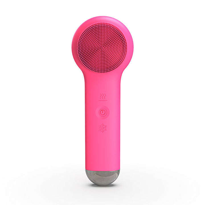 💖🌀 Silicone Cleansing Brush | 4-Speed Vibration Facial Tool with Hot & Cold Care
