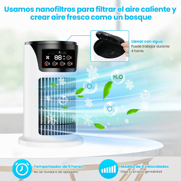 ❄️💨 Portable Mini Air Cooler | USB Desktop Humidifier & Air Purifier ✨